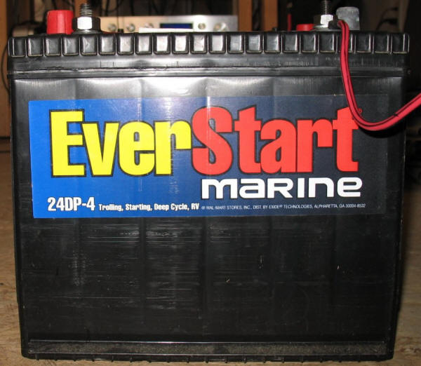 Deep cycle marine battery